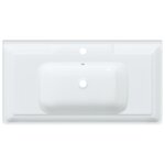vidaXL Évier salle de bain blanc 91 5x48x23 cm rectangulaire céramique