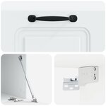 vidaXL Meuble TV mural Blanc 59 5 x 41 x 30 cm Bois d'ingénierie