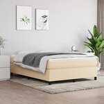 vidaXL Cadre de lit sans matelas crème 140x190 cm tissu