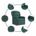 vidaXL Fauteuil inclinable Vert foncé Tissu