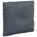 vidaXL Coussin de Dos Gris foncé 50 x 45 cm Tissu en velours côtelé