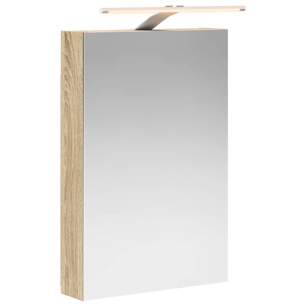 vidaXL Armoire Miroir de Salle de Bain avec étagère Chêne Sonoma
