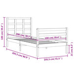 vidaXL Cadre de lit sans matelas 100x200 cm bois massif