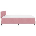 vidaXL Lit à ressort LED avec matelas Rose 200 x 200 cm Velours
