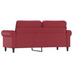 vidaXL Canapé à 2 places Rouge bordeaux 140 cm Similicuir