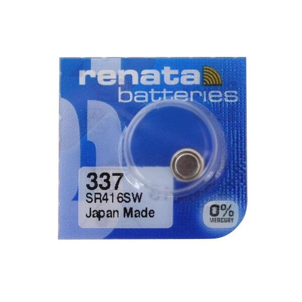 Blister de 1 Pile bouton oxyde argent X337 SR416SW RENATA
