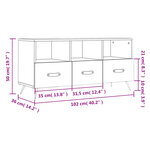 vidaXL Meuble TV chêne sonoma 102x36x50 cm bois d'ingénierie