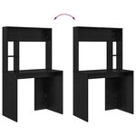 vidaXL Bureau Chêne noir 91 x 50 x 149 cm Bois d'ingénierie