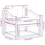 vidaXL Sofa de milieu extérieur Naturel