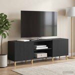 vidaXL Meuble TV Noir 150 x 31 x 50 cm Bois d'ingénierie