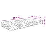 vidaXL Matelas en mousse à mémoire de forme blanc 80x160x17 cm doux