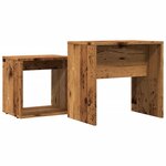 vidaXL Tables basses gigognes 2 Pièces vieux bois bois d'ingénierie