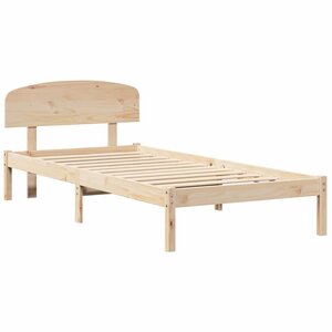 vidaXL Cadre de lit Marron 100 x 200 cm Bois de pin massif