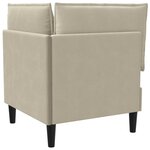 vidaXL Canapé d'angle avec rangement Sable Velours