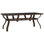 vidaXL Ensemble à manger de jardin 5 Pièces Marron et noir