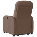 vidaXL Fauteuil de massage inclinable Marron Tissu