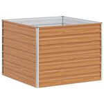 vidaXL Jardinière surélevée Marron Clair 100 x 100 x 77 cm