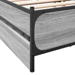 vidaXL Cadre de lit avec tiroirs sans matelas sonoma gris 200x200 cm