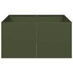 vidaXL Jardinière vert olive 80x80x40 cm acier laminé à froid