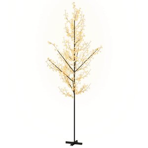 vidaXL Arbre à LED fleur de cerisier 672 LED Blanc chaud 400 cm