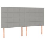 vidaXL Sommier à lattes de lit avec matelas Gris clair 180x200cm Tissu