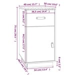 vidaXL Armoire de bureau 40x50x75 cm Bois massif de pin