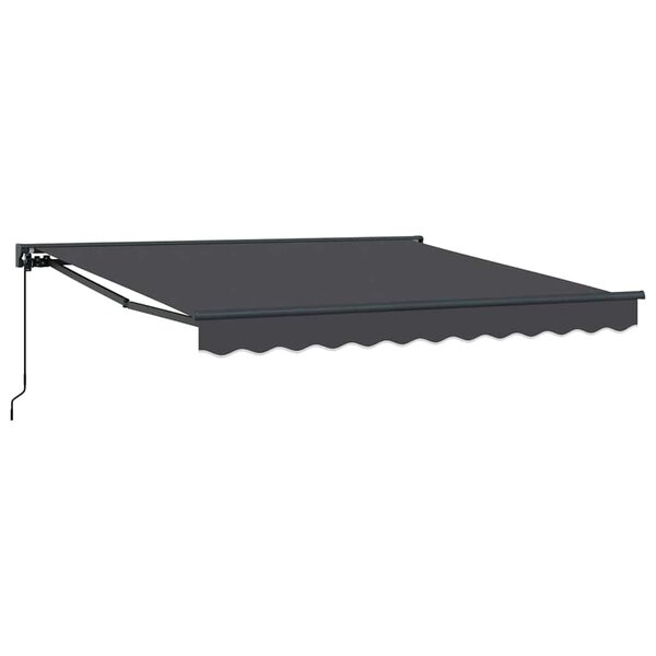 vidaXL Auvent Rétractable Anthracite 350x250 cm tissu