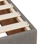 vidaXL Sommier à lattes de lit avec matelas Taupe 140x200 cm Tissu