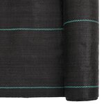 vidaXL Membrane anti-mauvaises herbes noir 0 5x200 m PP