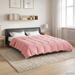 vidaXL Duvet d'été simple Matelassé Rose 220 x 240 cm Microfibre
