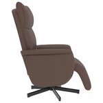vidaXL Fauteuil inclinable avec repose-pieds marron similicuir