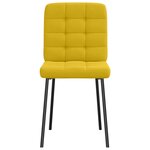 vidaXL Chaises à manger lot de 2 Jaune Velours