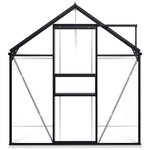vidaXL Serre avec cadre de base Anthracite Aluminium 4 75 m²