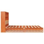 vidaXL Lit bibliothèque sans matelas cire marron 160x200cm bois massif