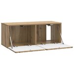 vidaXL Meuble TV mural 78 5 x 31 x 30 cm Chêne artisanal