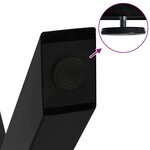 vidaXL Pieds de table à manger en forme de X  2 pièces  noir  70 x (72-73) cm  acier