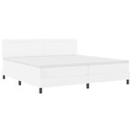vidaXL Cadre de lit avec matelas Blanc 200 x 200 cm Faux cuir