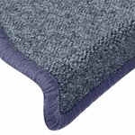 vidaXL Tapis d'escalier 30 pièces 65 x 24 x 4 cm Gris foncé et bleu Demi-rond Grand