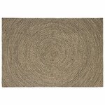 vidaXL Tapis de surface Naturel et noir 200 x 290 cm Jute