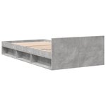 vidaXL Cadre de lit avec tiroir sans matelas gris béton 100x200 cm