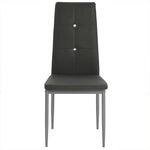 vidaXL Chaises à manger lot de 4 gris similicuir