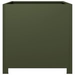vidaXL Jardinière vert olive 50x50x50 cm acier