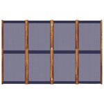 vidaXL Cloison de séparation 4 panneaux bleu foncé 280x180 cm