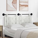 vidaXL Tête de lit suspendue Avec lumière LED Blanc Simili cuir