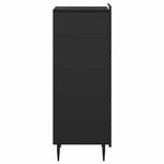 vidaXL Armoire à tiroirs Noir 33 x 34 5 x 92 cm Bois d'ingénierie
