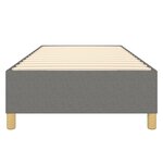 vidaXL Cadre de lit gris foncé 90x190 cm tissu