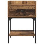 vidaXL Table de chevet Bois ancien 40 x 29 x 60 cm Bois d'ingénierie