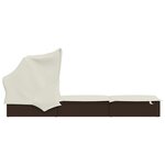 vidaXL Transat avec toit pliable marron 213x63x97 cm résine tressée