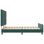 vidaXL Cadre de lit avec tête de lit Vert foncé 140 x 190 cm Velours