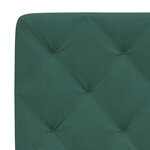 vidaXL Coussin de tête de lit vert foncé 140 cm velours
